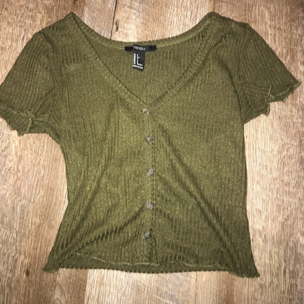 Button down crop too